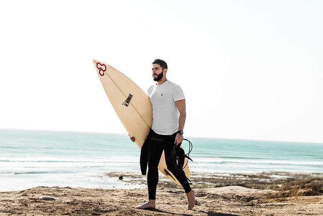 surfer, beach, man
