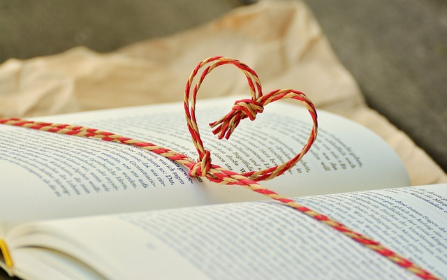 a book, book gift, heart