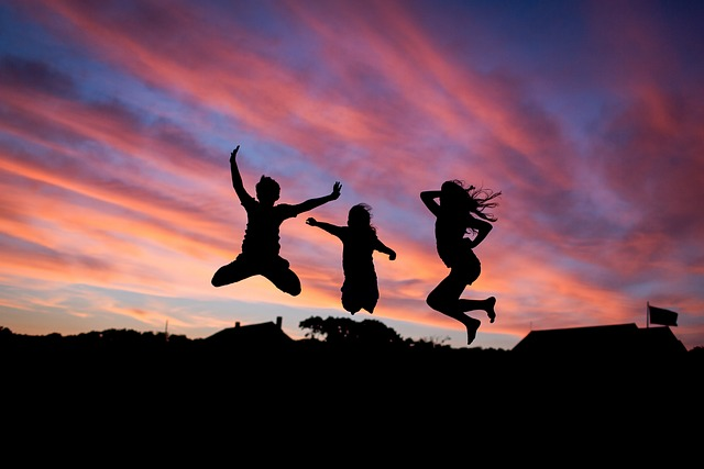 people, jumping, happiness, health